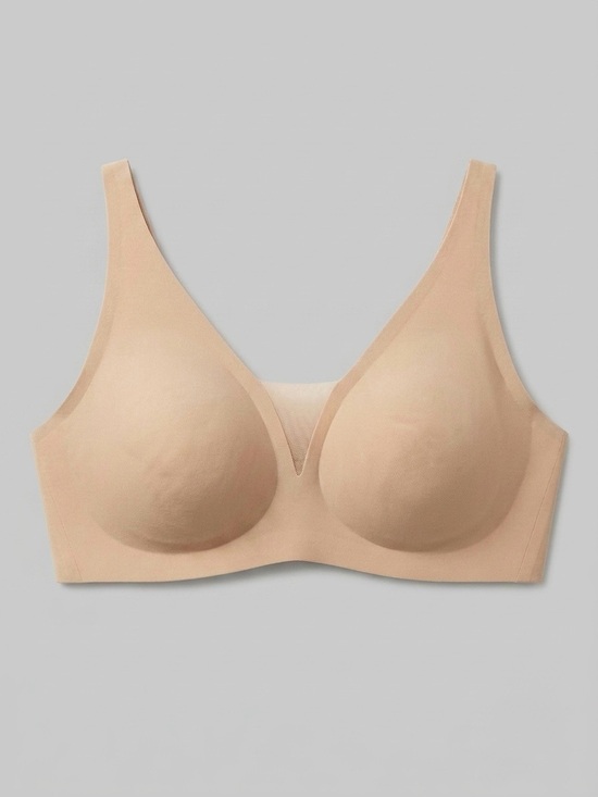 knix Other - knix shadow mesh tshirt bra in beige, seamless wireless bra
